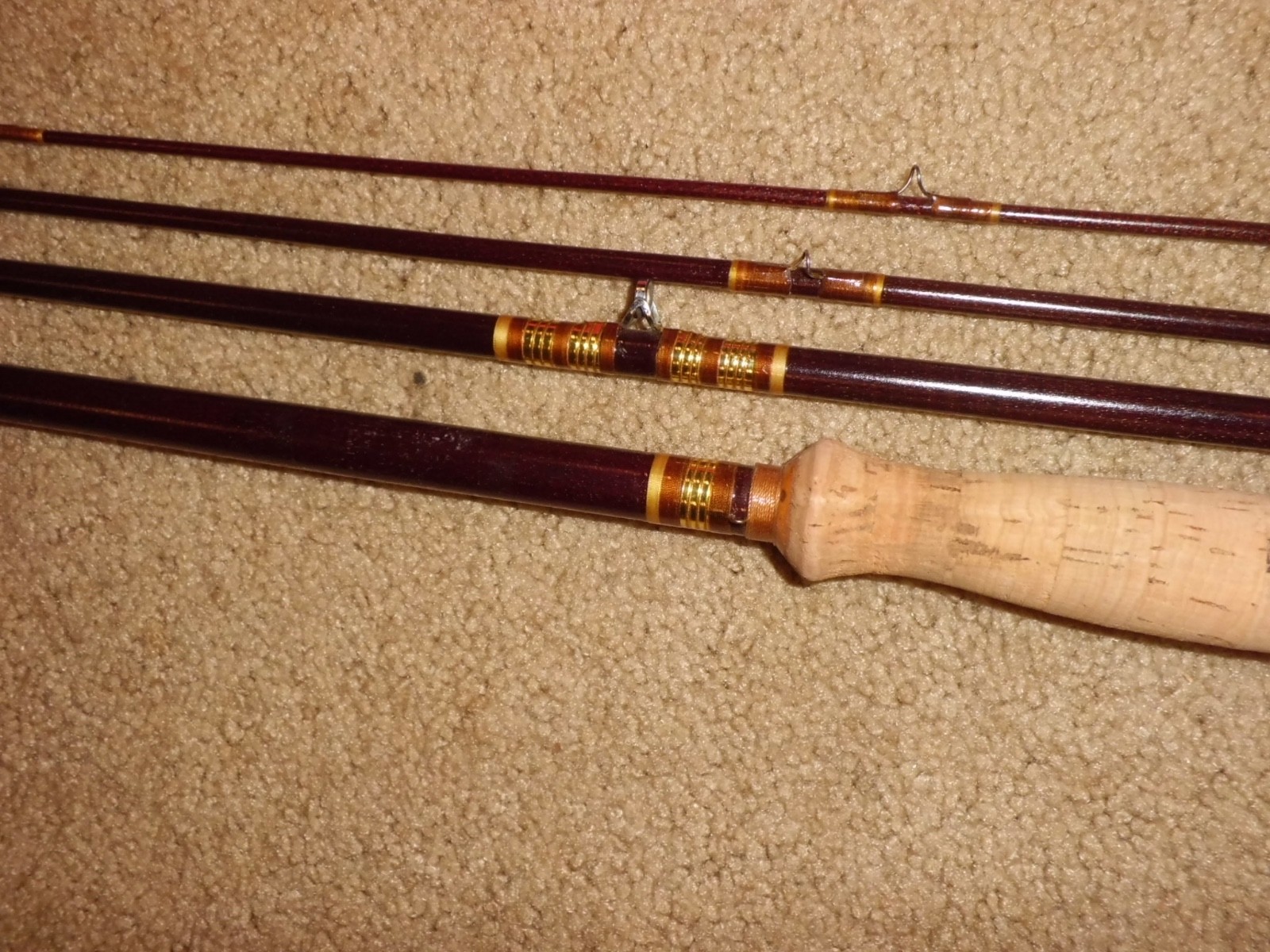 Vintage Fiberglass 4 pc Fly 8′ Rod – 7/8 fly wt