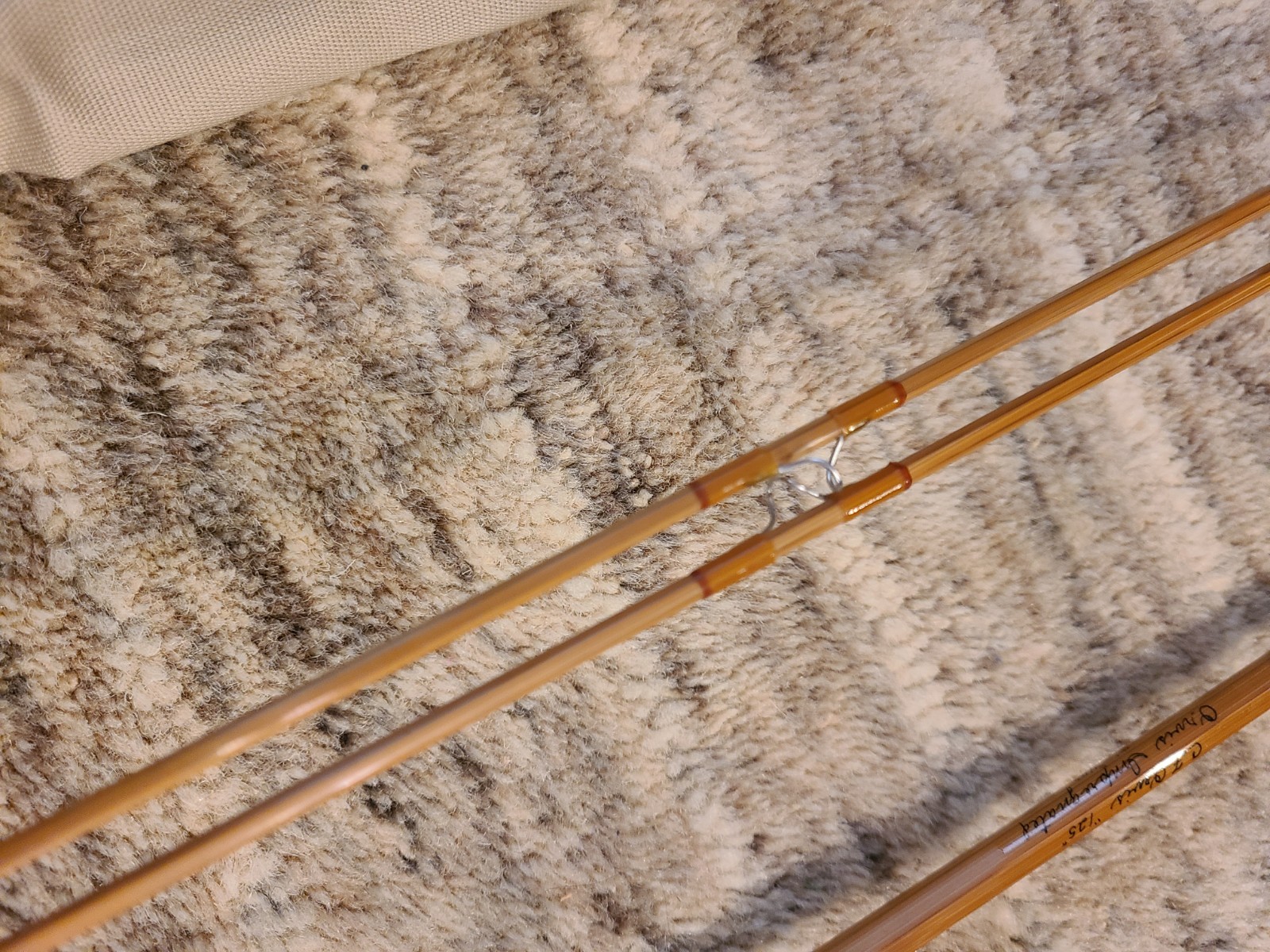 C.F. Orvis “125” Impregnated Bamboo Fly Rod. 8′ . 6wt. W/ Tube & Sock.
