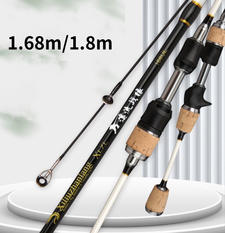 1.68M/1.8M Trout Fishing Rod Carbon Fiber Spinning/casting Rods Lure Pole Travel