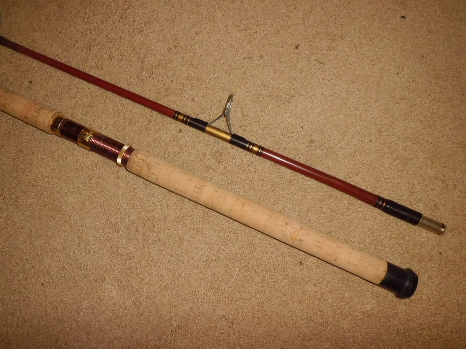 Vintage SPORTSMAN Custom Deluxe Spinning Surf 10′ Rod made USA- 15-25 lb