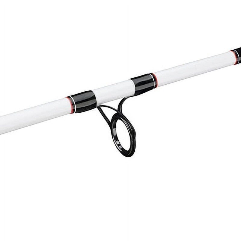 8’ Big Game Spinning Rod 2 Pack Surf Fishing Durable Fiberglass Action Black/Red