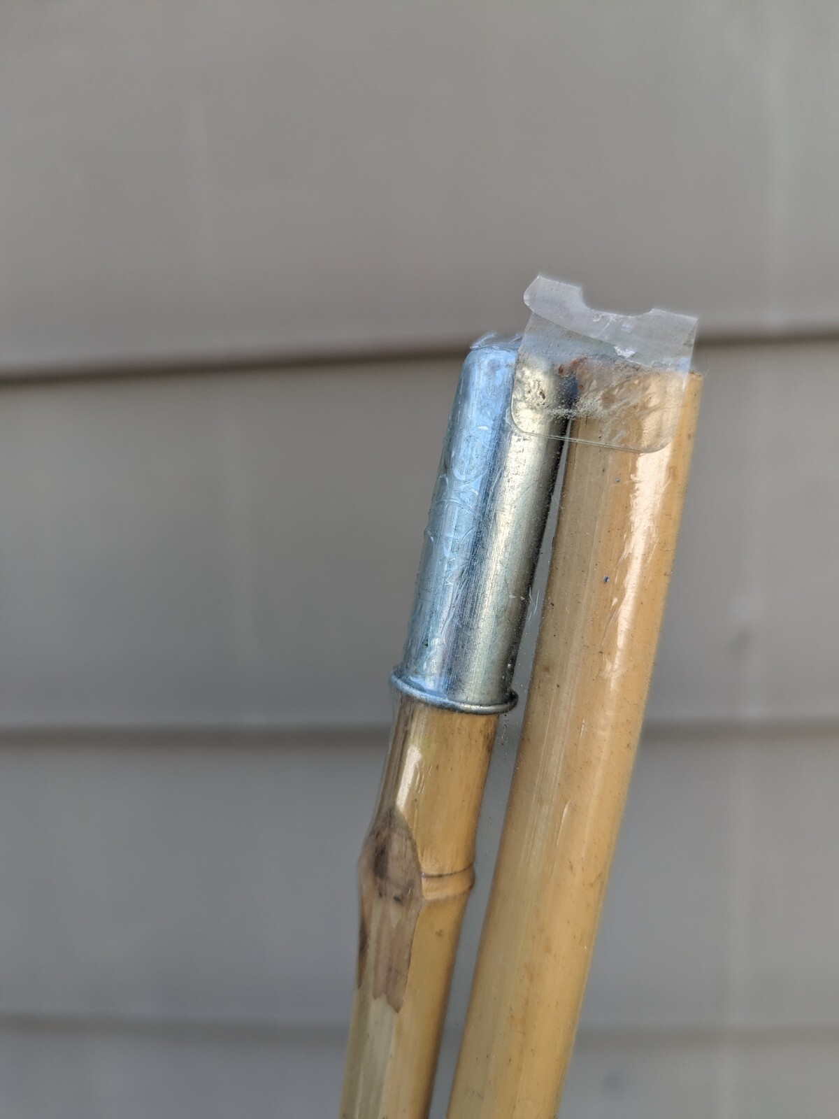 8′ 6″ Jointed Bamboo Pole 2 Piece Hook Weight & Bobber Natural Color New