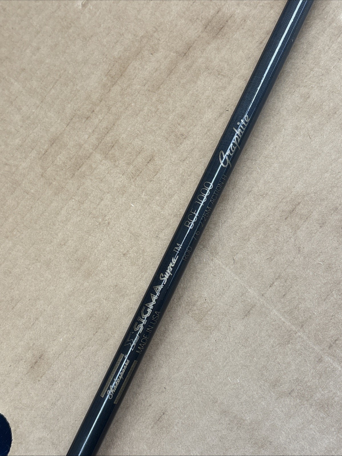 Shakespeare Sigma Supra TM BCF 1000 7’6 Heavy Action Fishing Rod 1 Piece