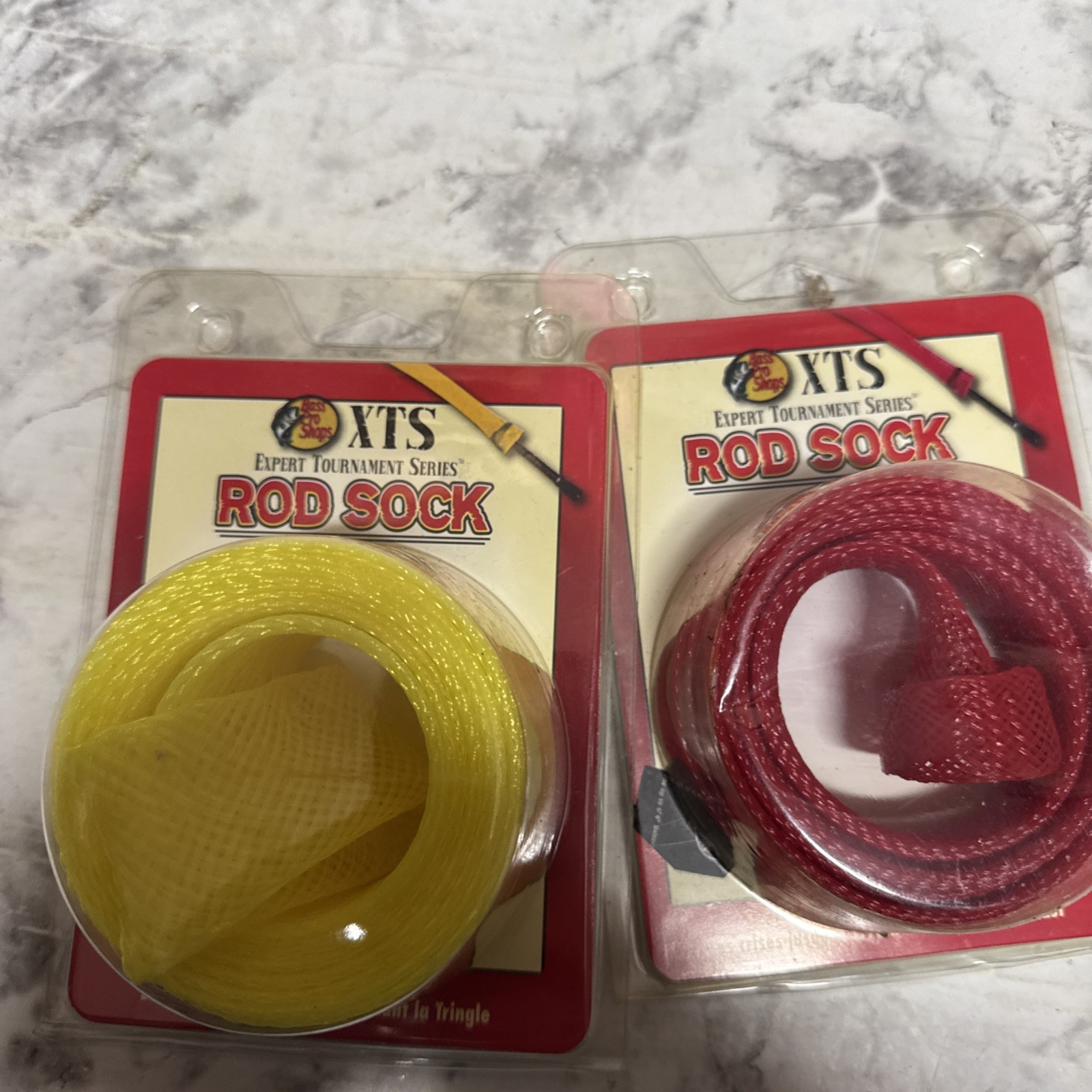 Bass Pro Shops XTS Rod Socks • Baitcast Rod Up To 6’6″ Red & Yellow–
