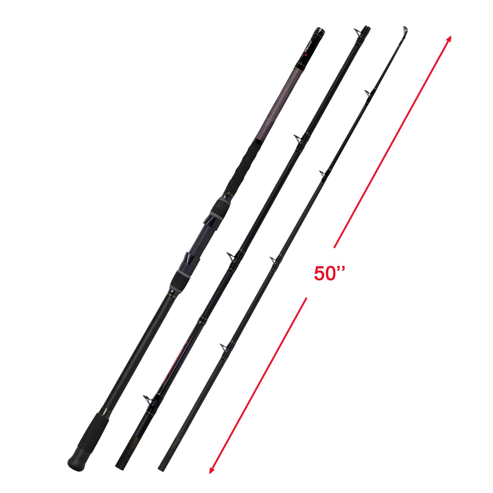 Fiblink Surf Fishing Rod 3 Piece Portable Travel Casting Rod Saltwater Surf Rod