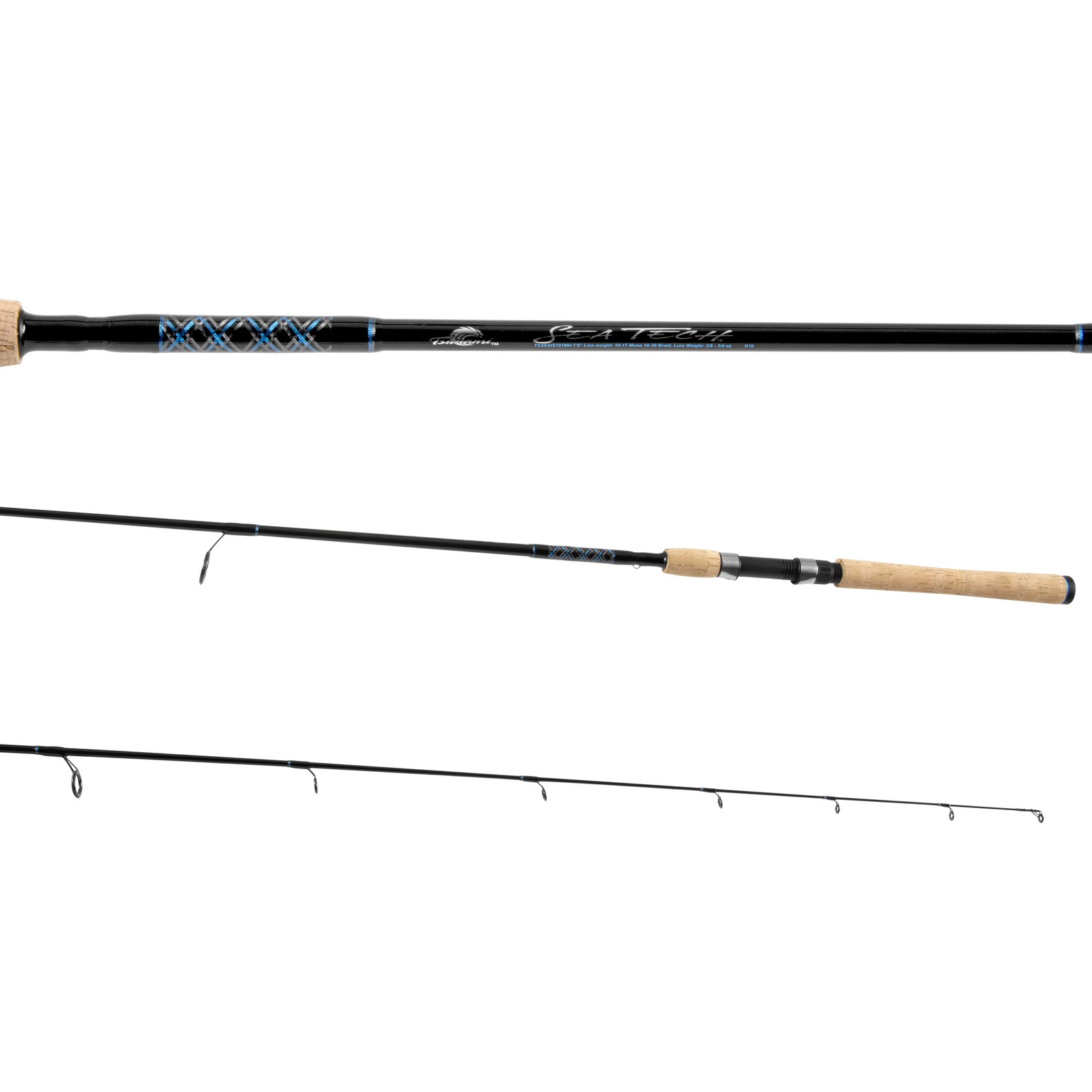Sea Tech 7′ Medium Heavy Spinning Fishing Rod for Saltwater Fishing