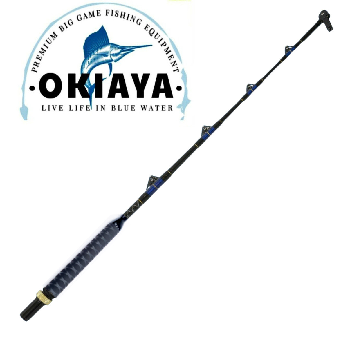 OKIAYA 50-80 lb 5′ 6″ Saltwater Trolling Fishing Rod With Bent Butt Swivel Tip