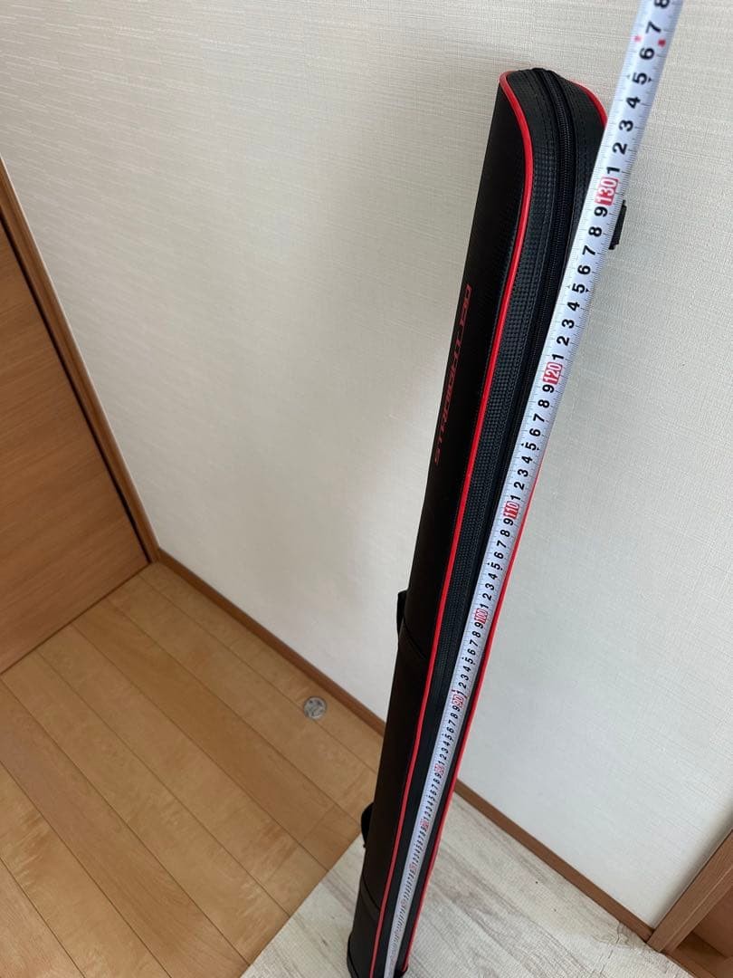 STRAIGHT 130 Rod Case Black/Red Fishing Gear Storage Used