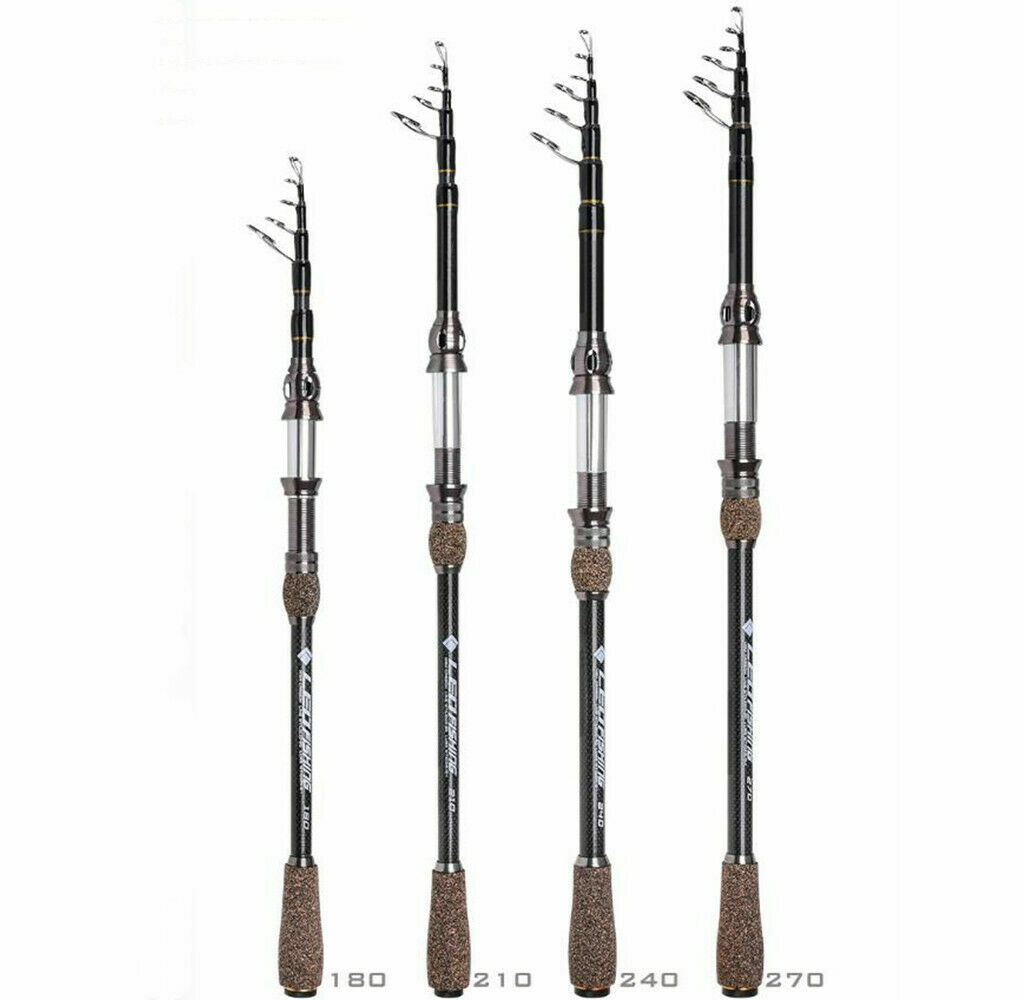 Carbon Telescopic Rock Fishing Rod 1.8m 2.1m 2.4m 2.7m Carbon Fiber Spinning Rod