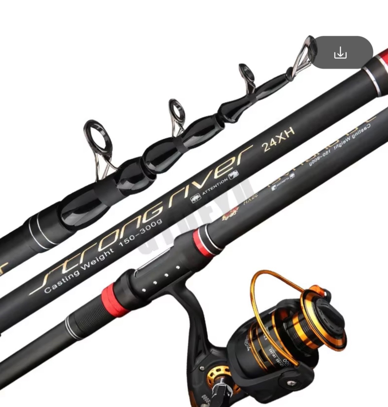 Telescopic Fishing Rod Sea Saltwater Freshwater Rods Extra Strong – Various