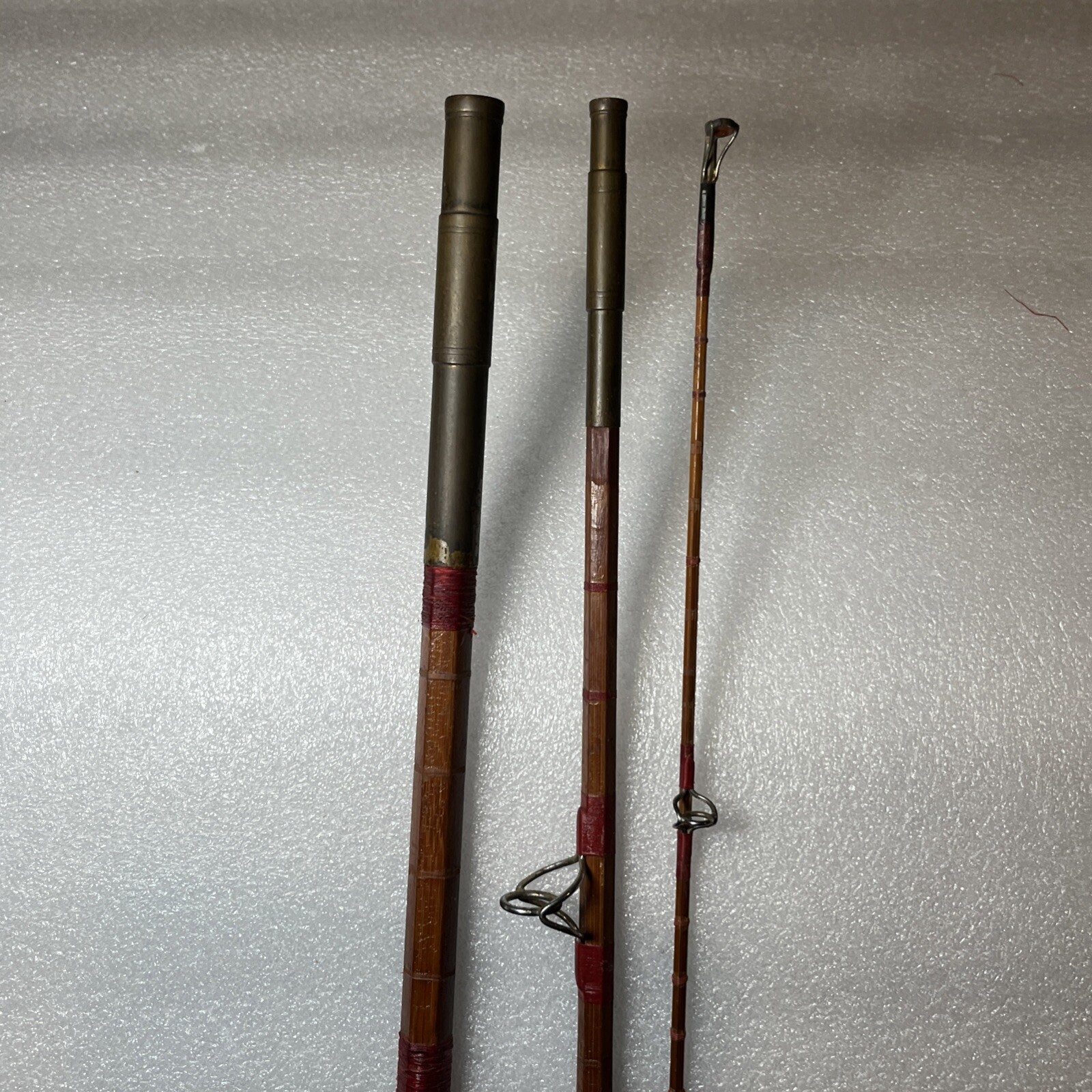 Vintage Noris Original 0211 Wood Fishing Pole 3 Sections 5’ Each Total 14’ 7”