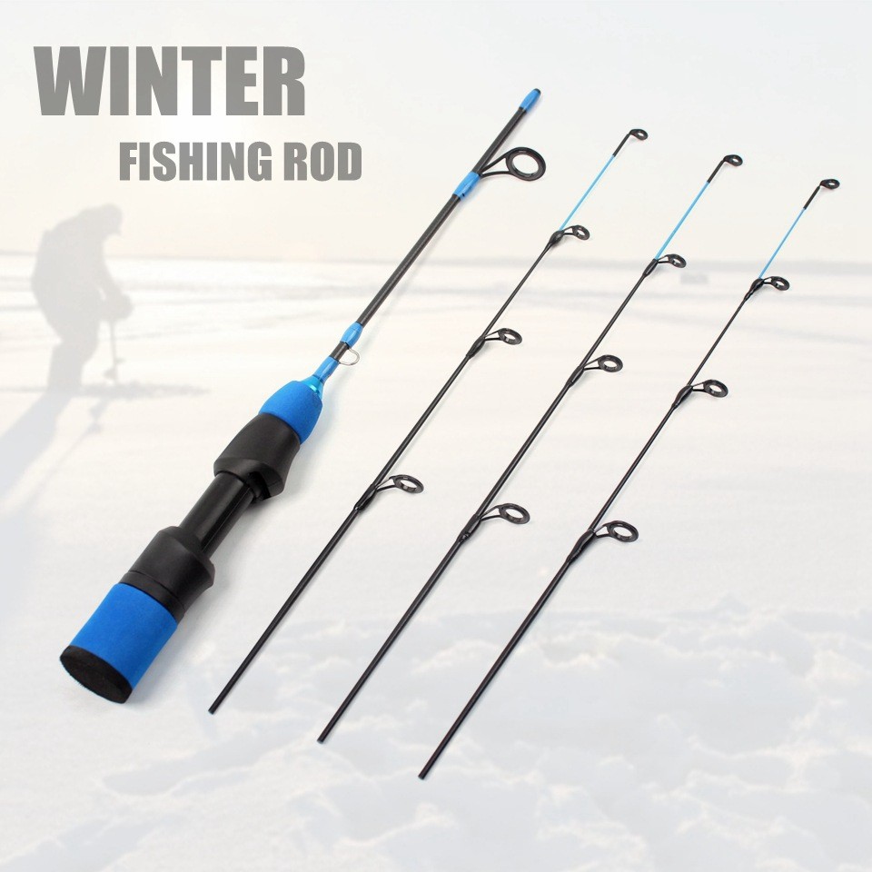 Ice Fishing Rod Carbon Fiber Fast Action Casting Spinning Travel Rod Carp 55cm