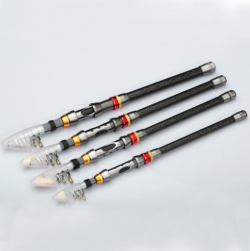 2.1mPortable Carbon Fiber Ultralight Travel Telescopic Fishing Rod Spinning Pole