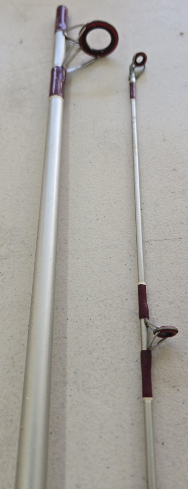 Vintage Zebco Sportfisher SSS 506 6′ 2PC White Medium Action Spinning Rod