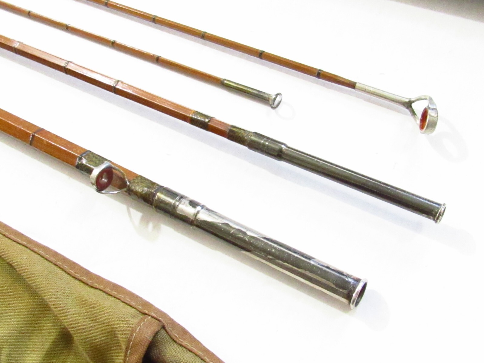 1930S USA ABBEY & IMBRIE CHUBB MONTAGUE 8′ 1/2 FT BAMBOO FLY ROD FOR RESTORE