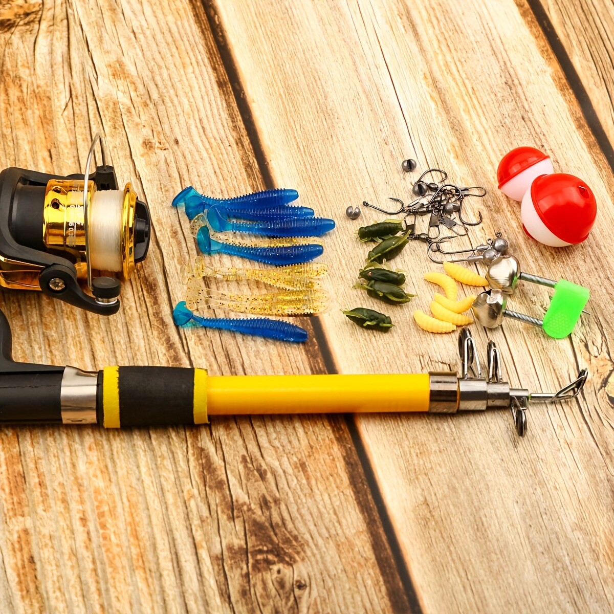 6ft Telescopic Fishing Kit with Pre-Spooled Reel in Carry Case
