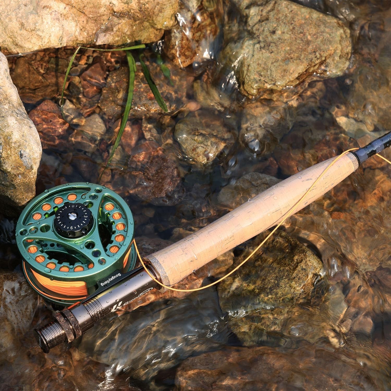 Saltwater Fly Rod 9ft, 4-Piece graphite rod, 5/6 Weight 8wt Fly Fishing Rod