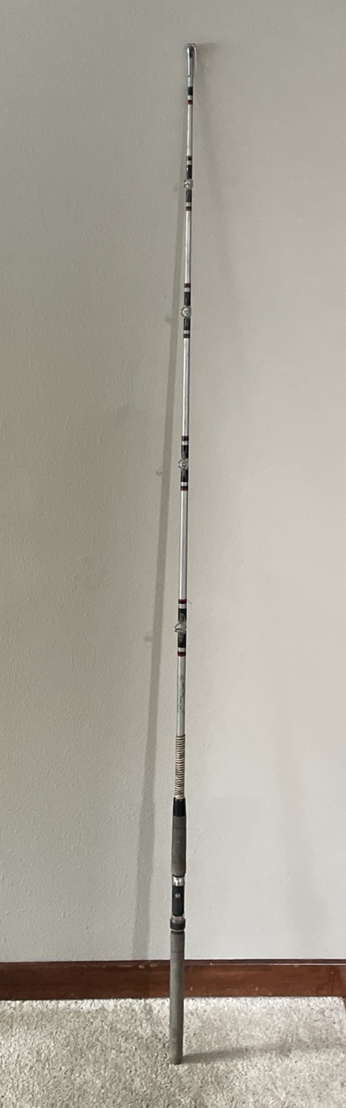 Vintage Master Graphite 6’6” Heavy Salt Water Trolling Rod roller tip-top guide