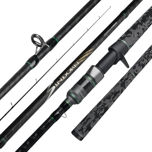 SINDOREI Heavy Fishing Rod – 2-Piece Spinning & Casting Rod for Inshore