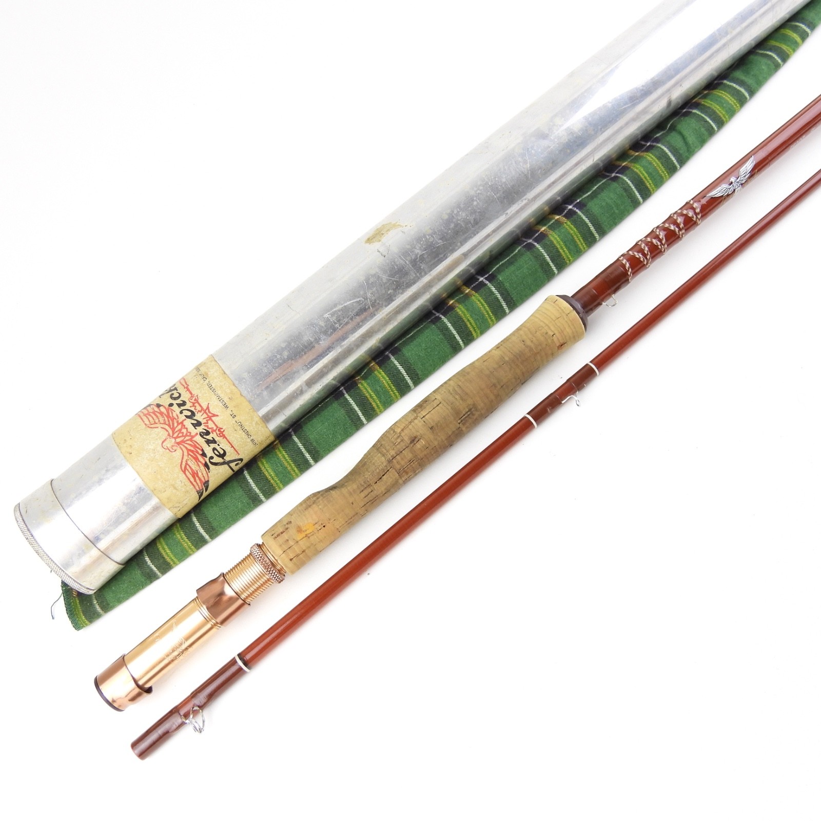 Fenwick FF107 Fiberglass Fly Fishing Rod. 9. 8-9wt. W/ Tube and Sock.
