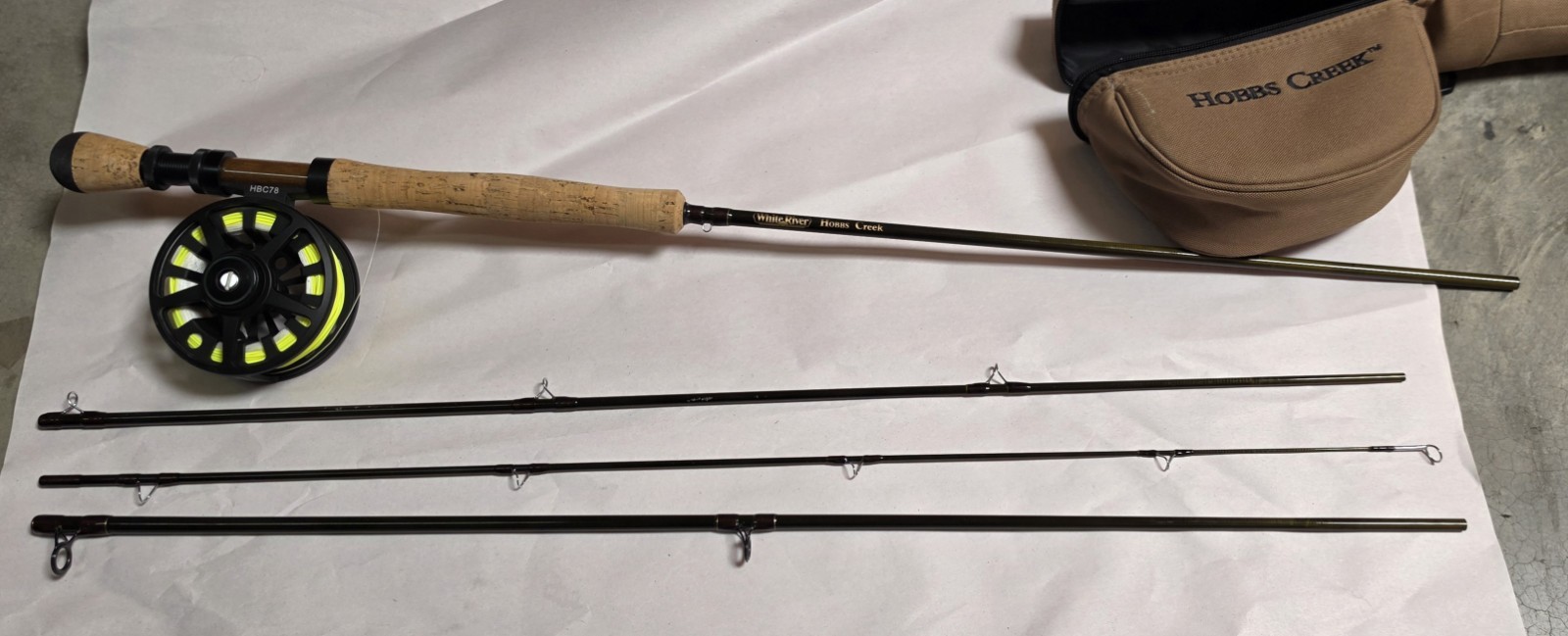 White River Hobbs Creek 9′ Rod, Reel – Inside Sleeve & Outside Case