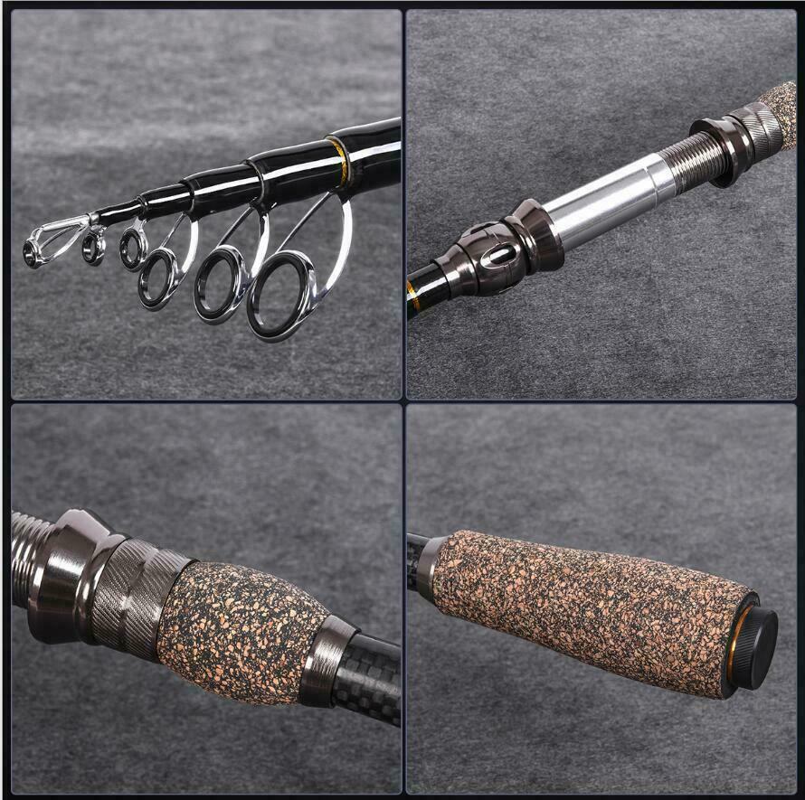 Telescopic Fishing Rods Spinning/Casting Rods 1.8M-2.7M Travel Carbon Fiber Pole
