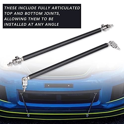 2PCS Adjustable Splitter Strut Rods, 8″-13″ Front Lip Strut Rod 10″-13″ Carbon