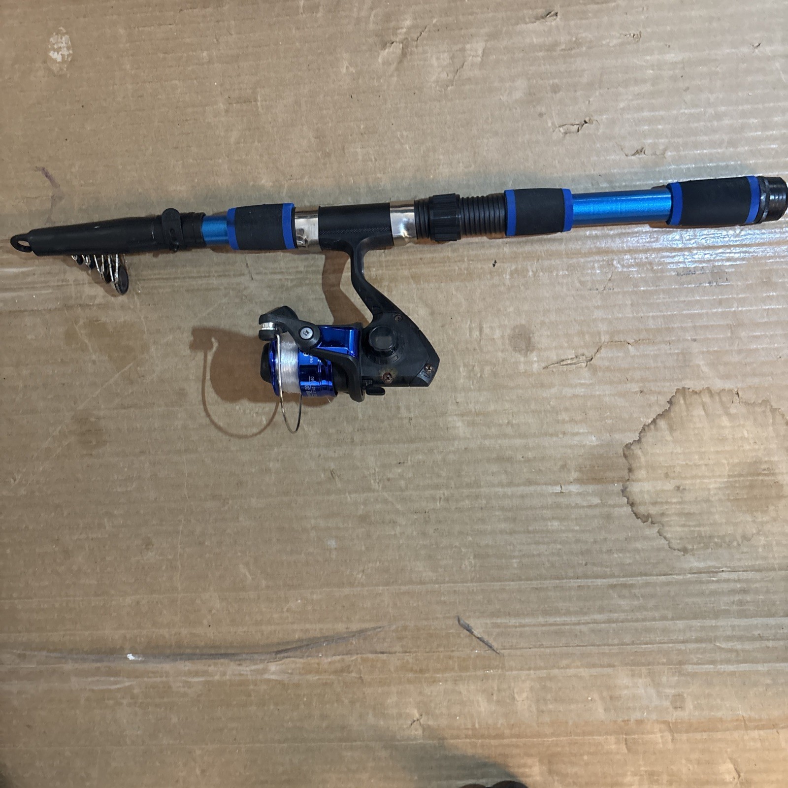 Telescopic Fishing Rod Reel Combo Kit w/ Carrier Bag Poles Net Read Desc