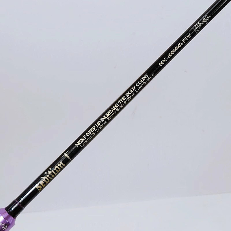 Sedition Bloody Bass Rod 4-14lb, 1/8-7/10oz, Used Excellent Condition