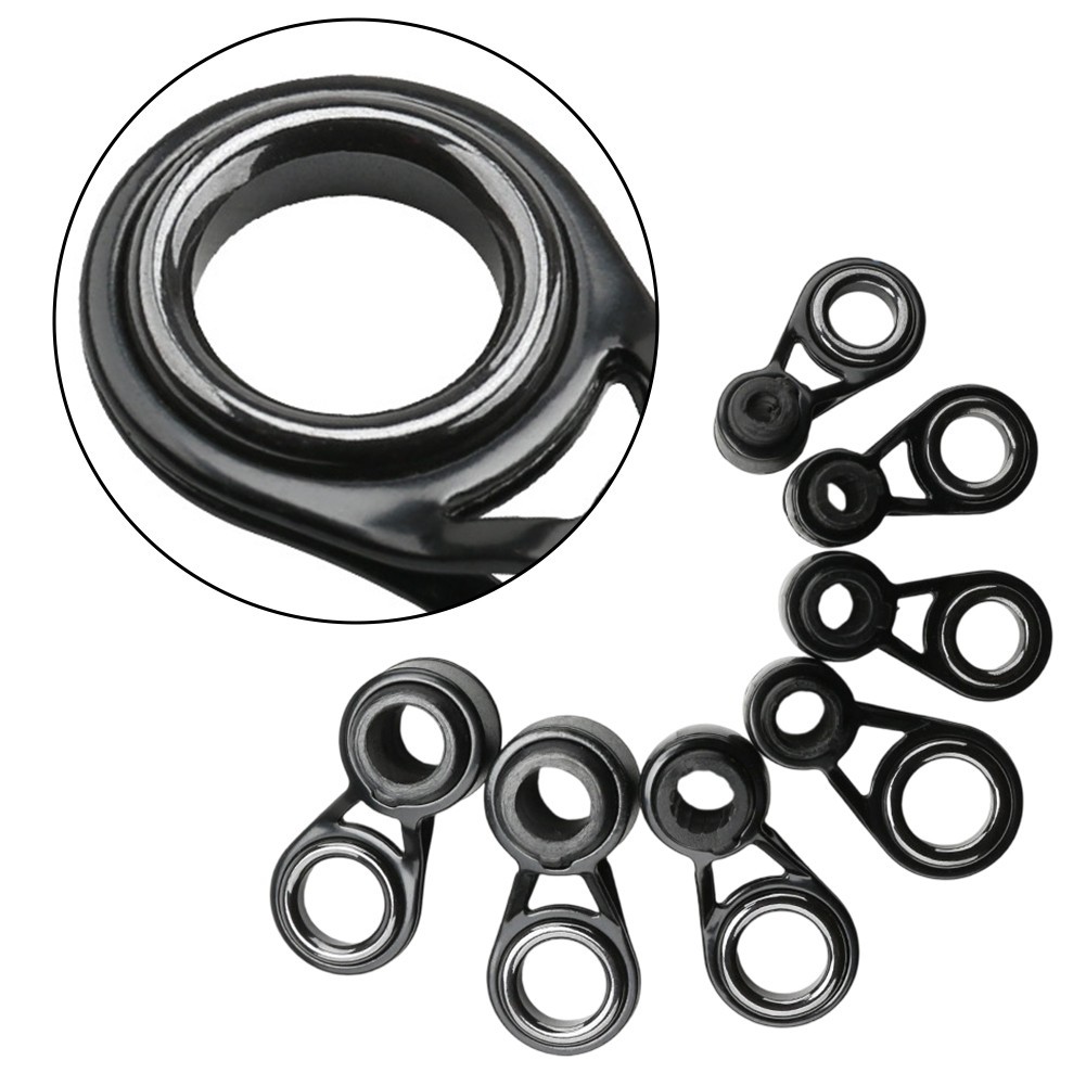 3pcs Black Tip Guides for Fishing Rod Repair Fits 1.6/2/2.6mm Rod Diameter