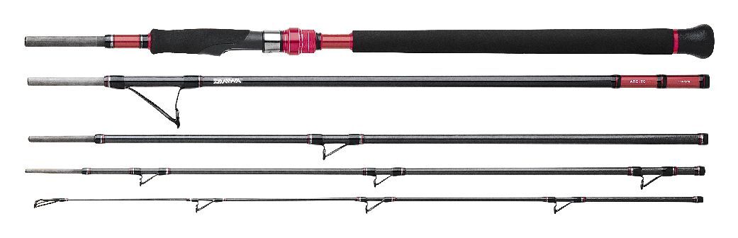 Daiwa Ardito-TR Travel Spinning Surf Rods 5-Piece Surf Fishing Pole w/ Soft Case