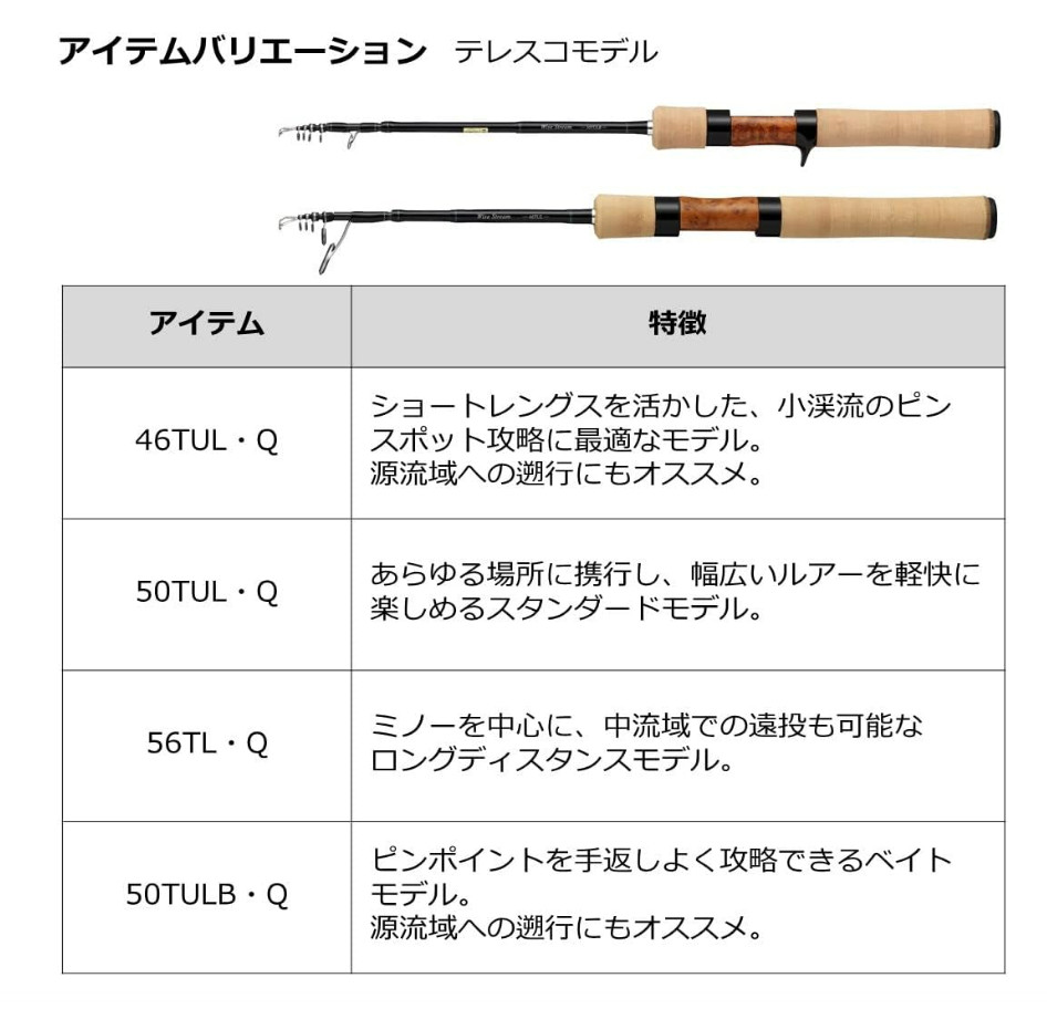 Daiwa 22 WISE STREAM 56L-3 Q Trout Spinning Rod 3pcs