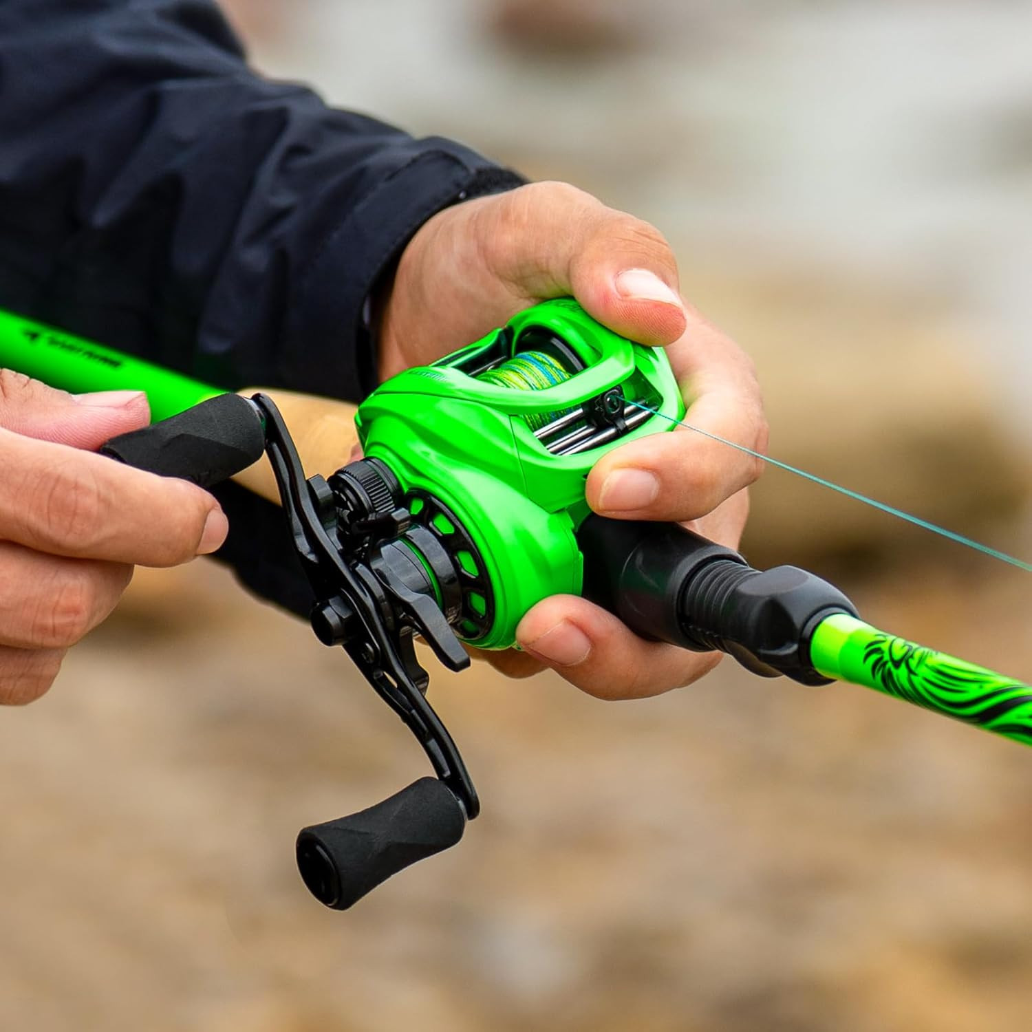 Right Hand Zephyr Dual-Tip Fishing Rod Reel Combo IM6 Graphite 2Pc Handle