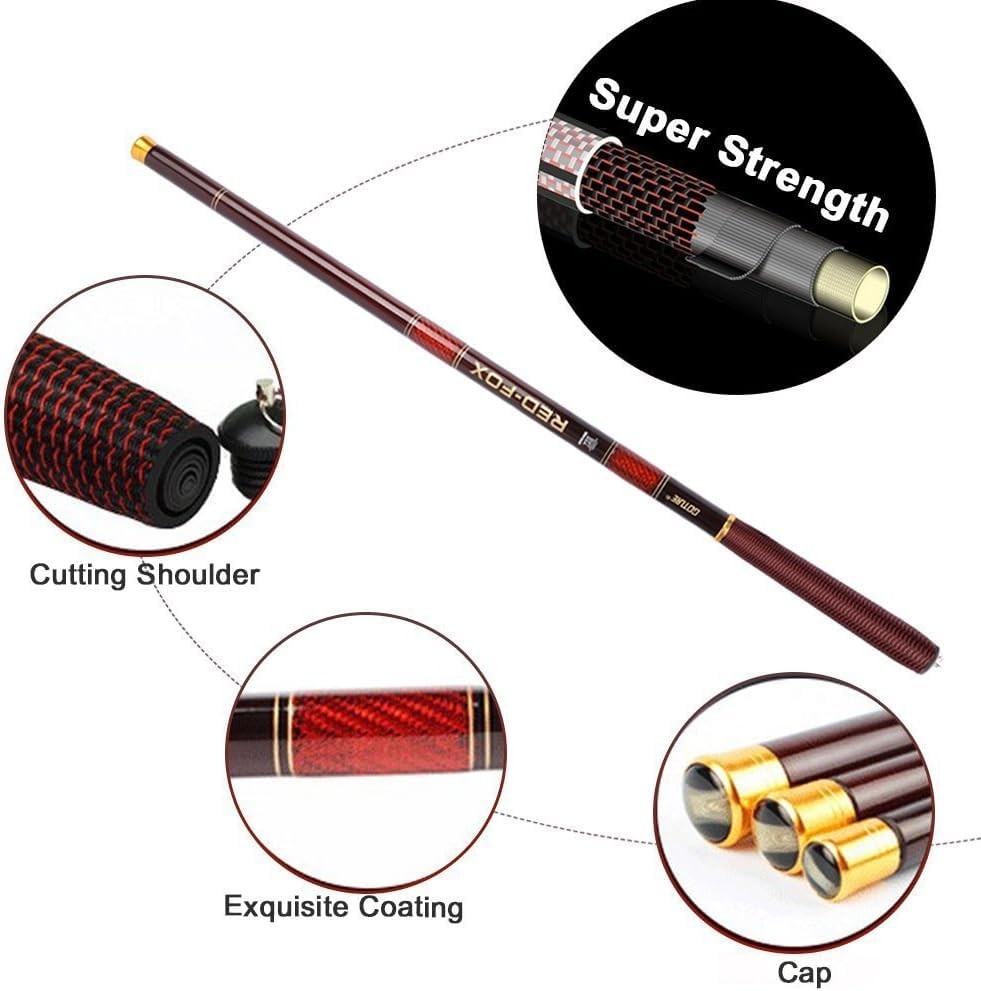 Goture Telescopic Tenkara Fishing Rod Kit 2Pcs Collapsible Crappie Rods 1 Piece
