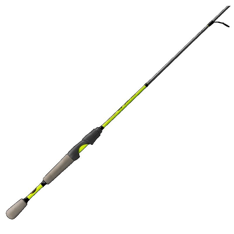 Spinning Fishing Rod Medium Action IM6 Graphite Rods 6-Foot 6-Inch Adult Black