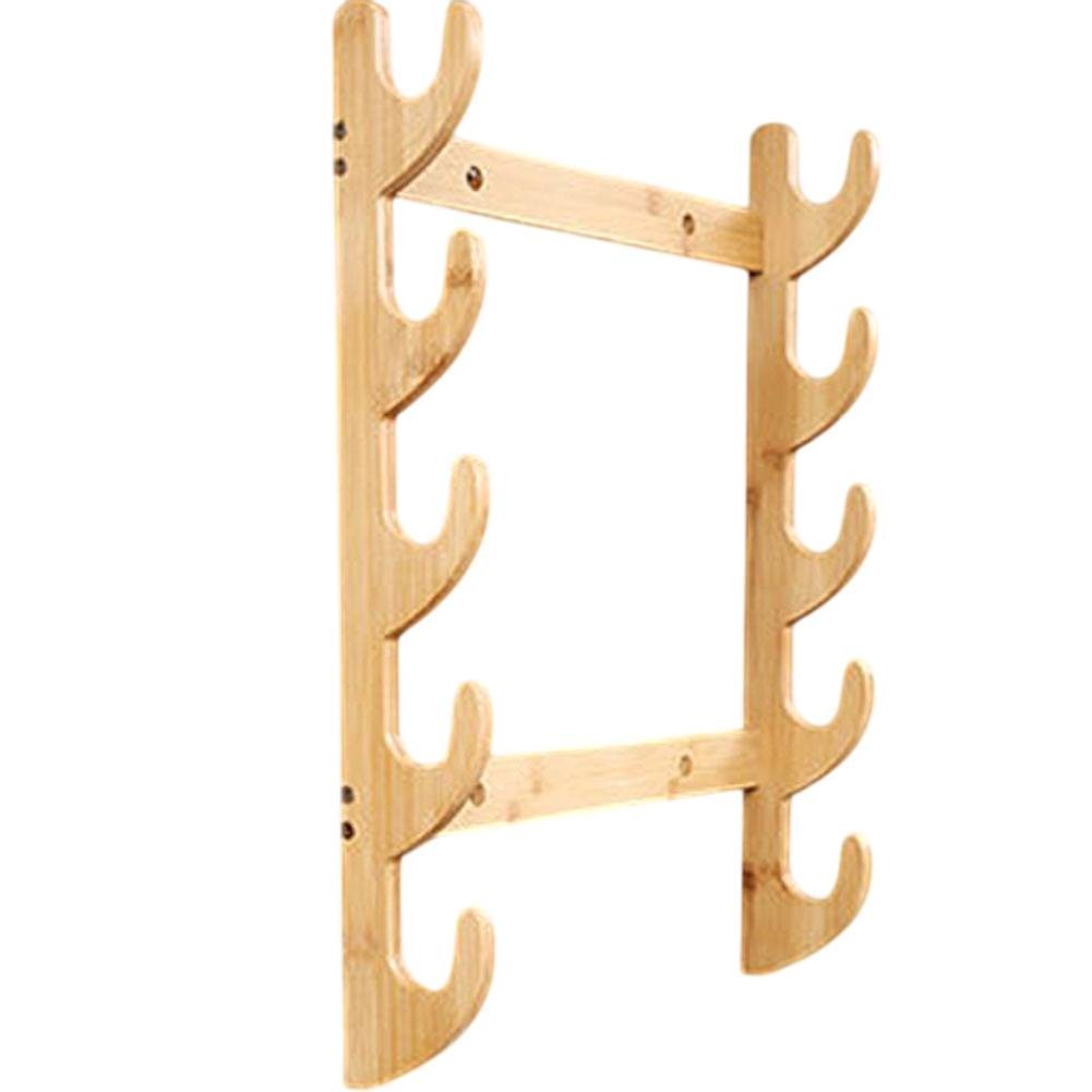 Horizontal Wooden Fishing Rod Rack Wall Mount Holder for Fishing Gear Storage