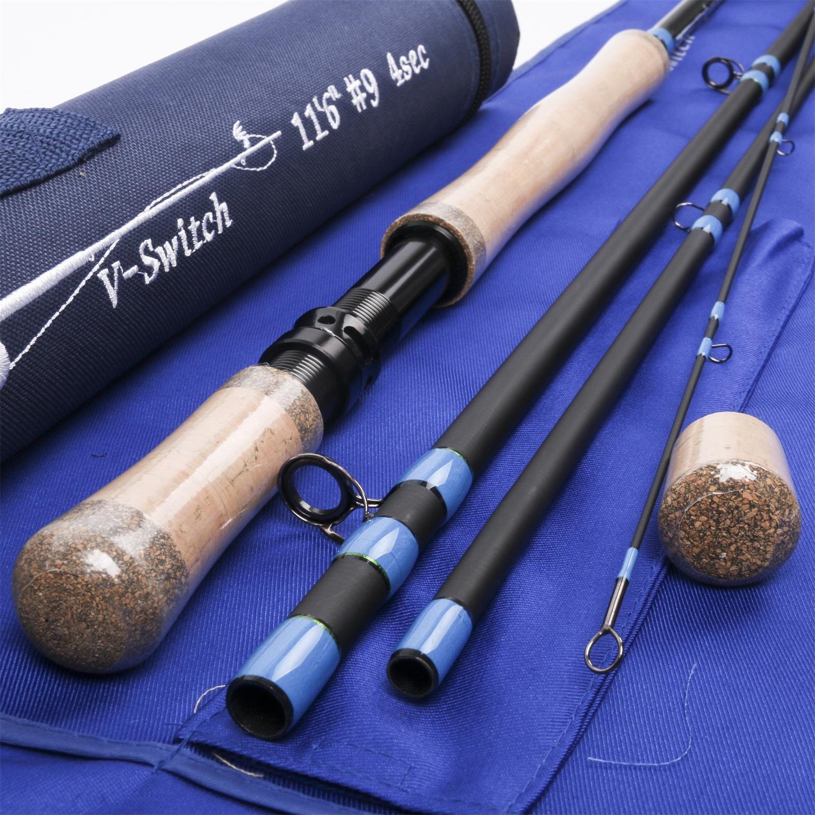 Maxcatch Two-Handed Switch Fly Rod Carbon 4-Piece Switch Rod Fly Fishing (11’…
