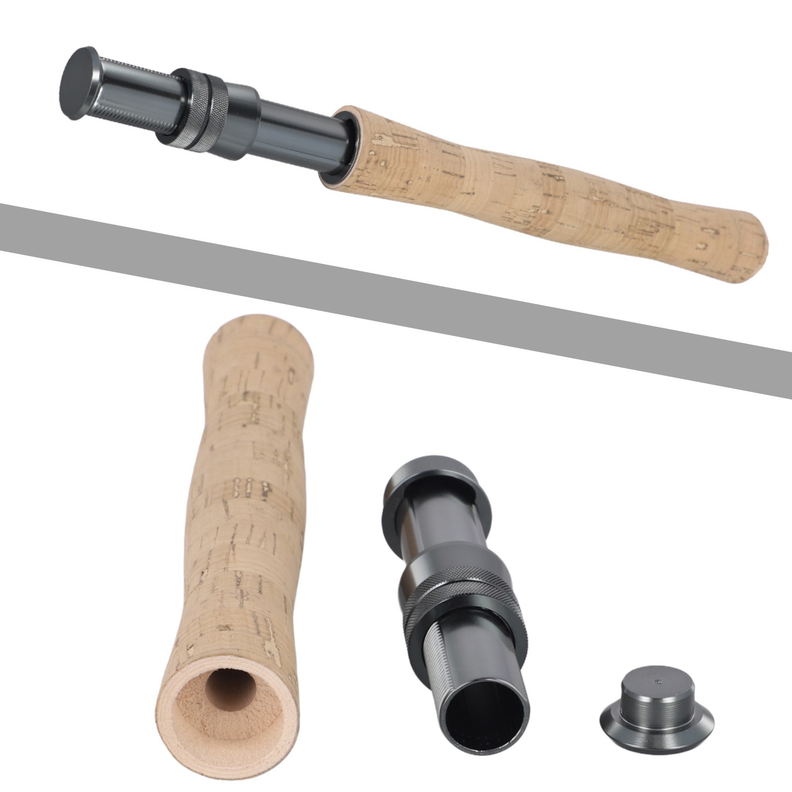 Fishing Rod Repair and Building Kit Lightweight Cork Handle and Reel Set
