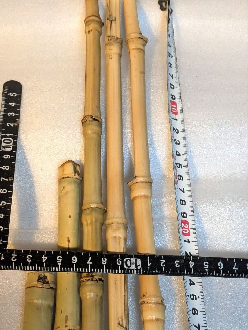 Hotei Bamboo Sticks Craft Material 35-60cm Slim Natural Used