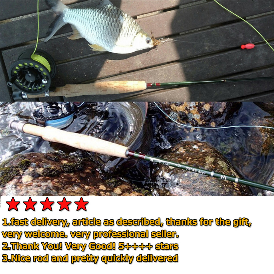 V-light Small Streams Fly Fishing Rod 1/2/3WT 6’/6’6″/7’/7’6″ Panfish/Trout