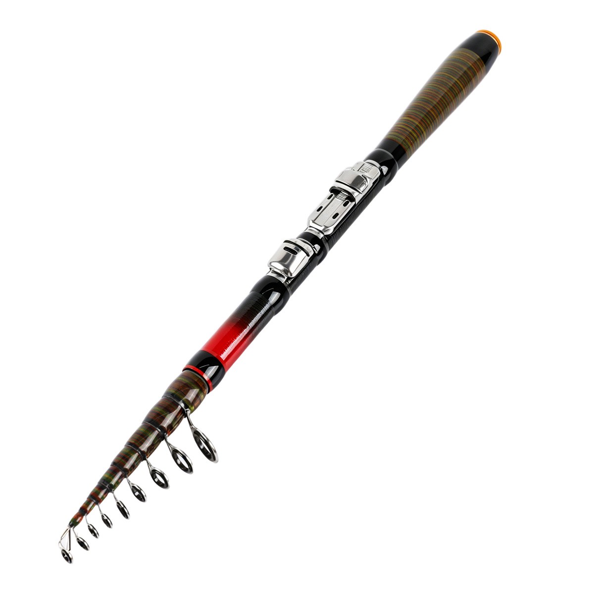 Fishing Spinning Rod Pole Carbon Fiber Reinforced Portable Lightweight 3M 9.8FT