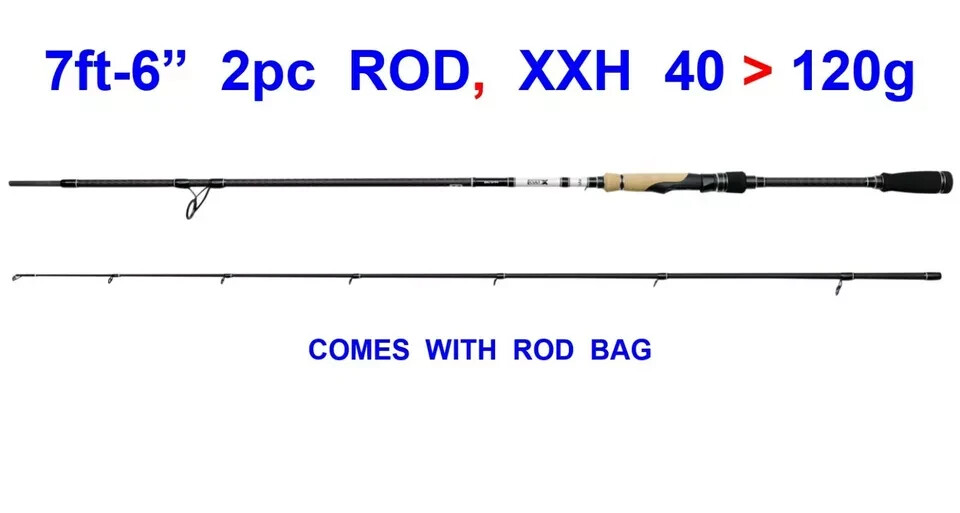 NEW DAM CULT-X BIG SPIN ROD 7ft 6in 40-120g 30-TON CARBON SPIN BIG PIKE JERKBAIT