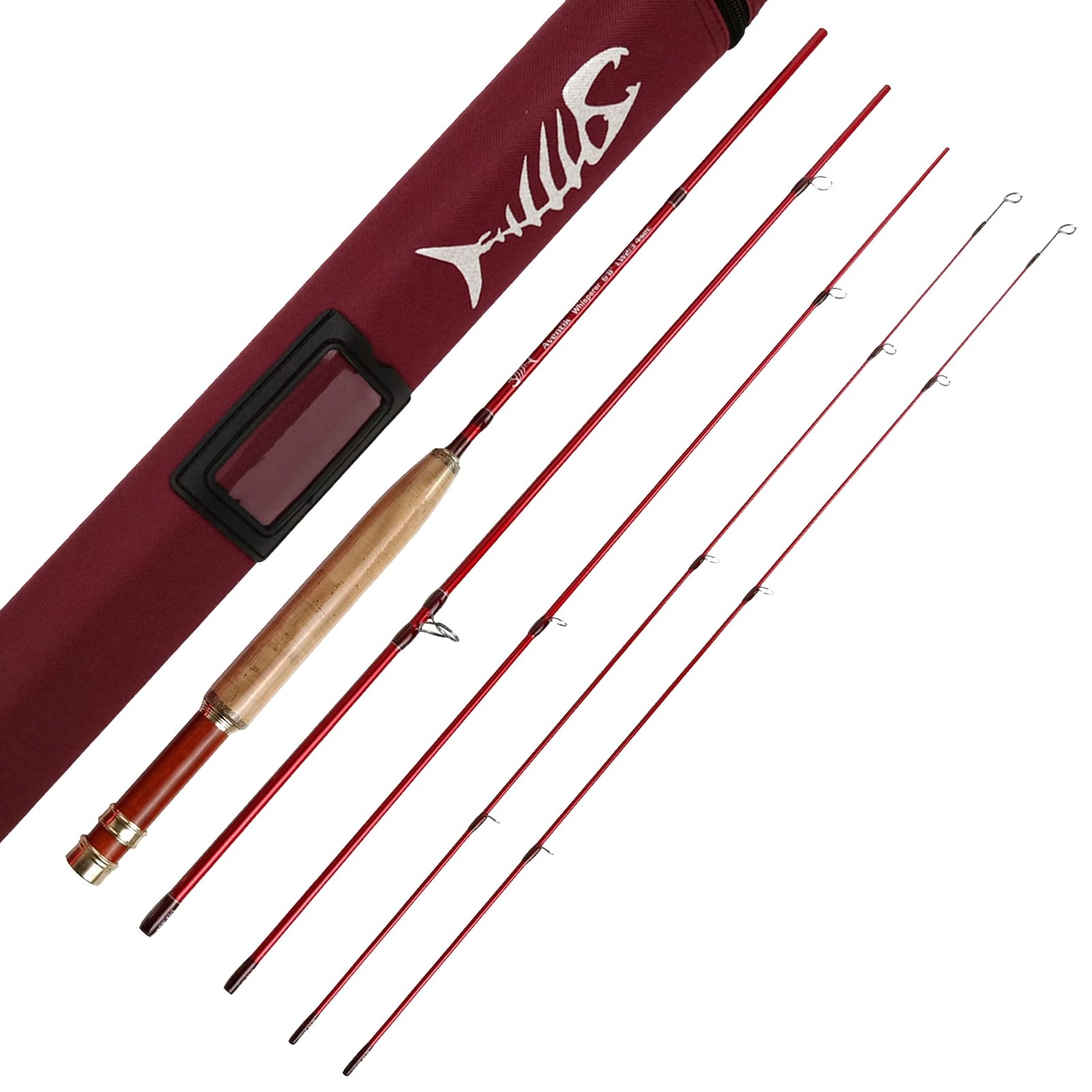 Whisperer Fly Fishing Rod 4 Pieces, (6’1” LW0/1 with Extra Tip)