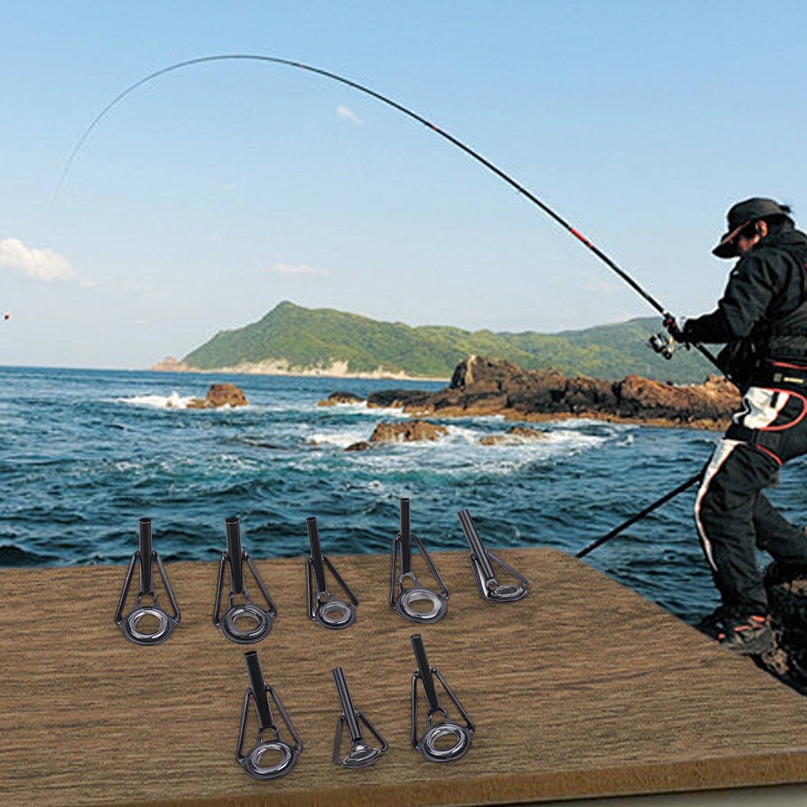10*8*3cm Fishing Guide Tips Tips Transparent Fishing Guide Tip Mixed Size