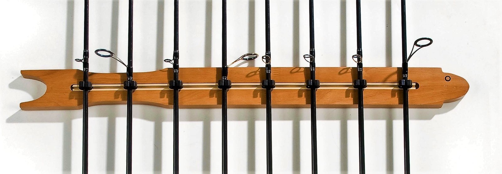 Old Cedar Outfitters Modular Wall Rack for Fishing Rod 8 Capacity, Pine