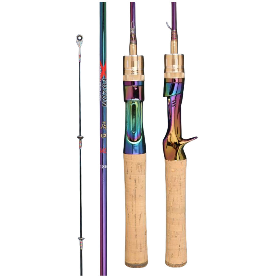 1.5M/1.68M/1.8M Carbon Fiber Fishing Rod Ultra Light Spinning Wooden Handle Rods