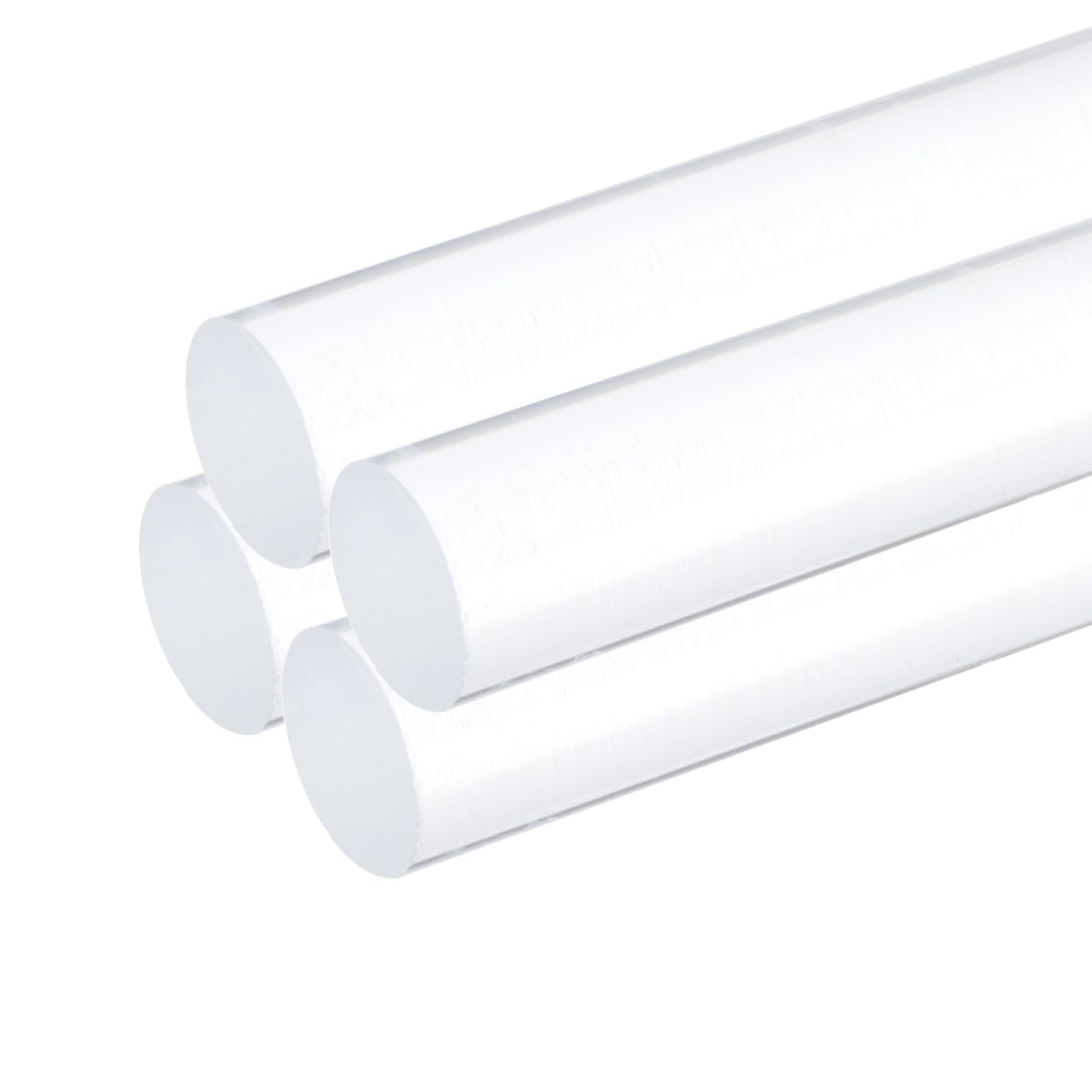 4 PCS Clear Acrylic Round Rods Dowel Plastic Sticks 1/2×12 Inch 13x300mm