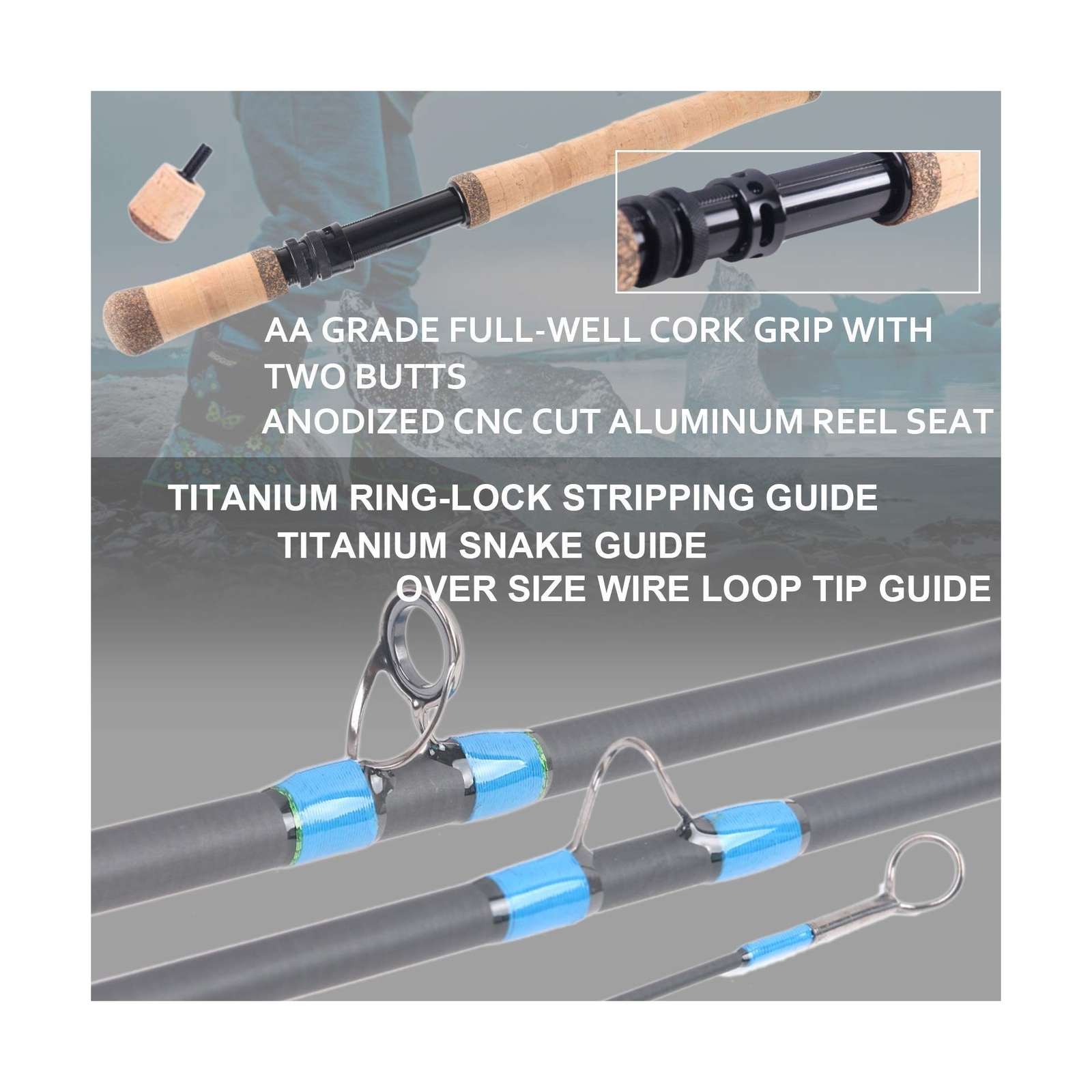 M MAXIMUMCATCH Maxcatch Two-Handed Switch Fly Rod Carbon 4-Piece Switch Rod F…