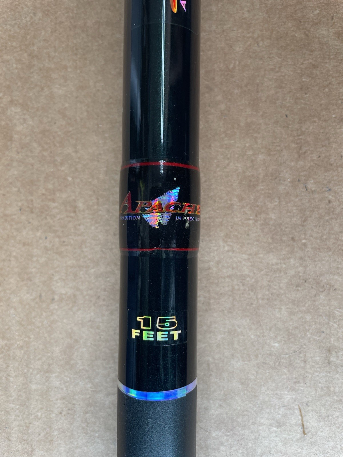 Apache Crappie Pole 15 ft Graphite Rod Light Fast 2-6lb 1/32-1/8 Black