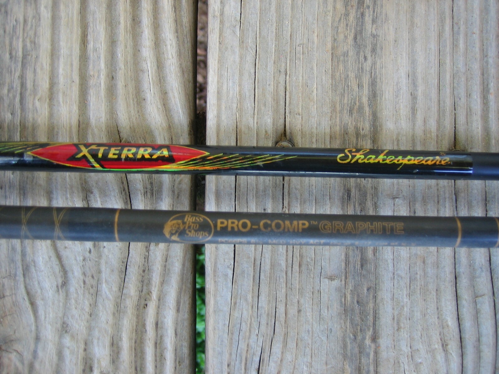 2 One Pc. Bait Casting Fishing Rods Shakespeare Xterra Bass Pro Shops Pro-Comp